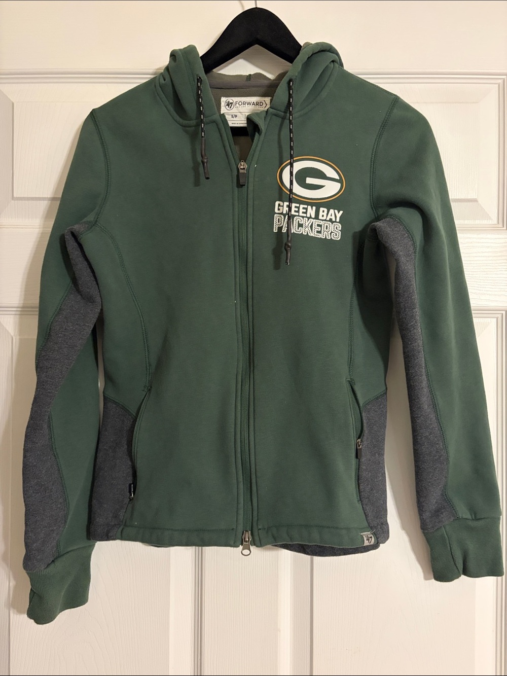 '47 Brand Forward Green Bay Packers Full Zip Hoodie Jacket S